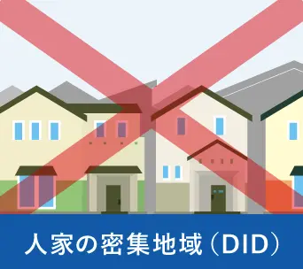 人家の密集地域（DID）
