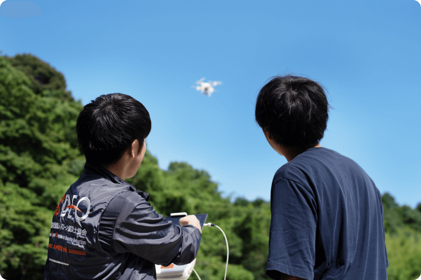 ドローン飛行制限区域の図